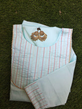 Sky Blue Cotton Suit Set